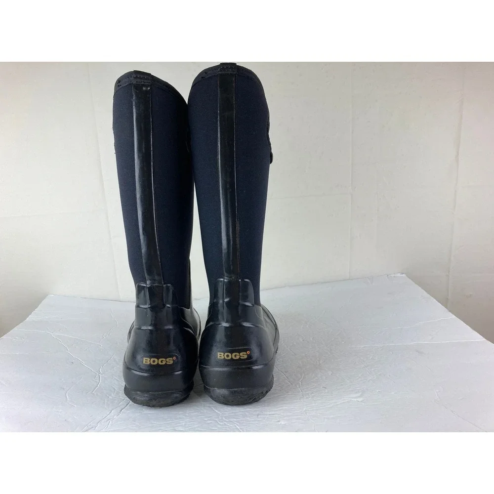Bogs Womens 8 Black Waterproof Insulated Snow Rain Boots Farm Mud Gorpcore Work